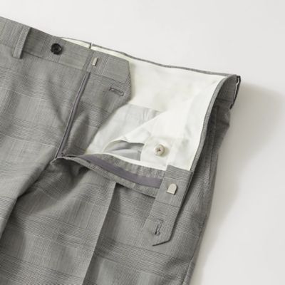 【Ｎｉｋｋｅｉ　ｍａｇａｚｉｎｅ掲載】ストレッチウールトロピカルグレナカートチェックトラウザーズ（Ｊ１Ｑ３０３５２＿＿）