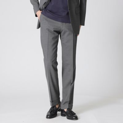 ＜Paul Stuart (Men)＞「ＳＴＵＡＲＴ’Ｓ　ＴＲＡＶＥＬＥＲ」「Ａｄｊｕｓｔａｂｌｅ　Ｆｉｔ」ウールミックスハイスペックメッシュスラックス（セットアップ対応）（Ｊ１