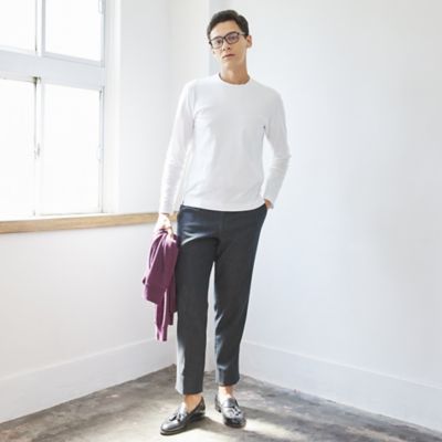 「Ａｄｊｕｓｔａｂｌｅ　Ｆｉｔ」ストレッチリアクティブデニムワンプリーツパンツ／テーパードジーンズ（Ｊ１Ｒ５５２１５＿＿）