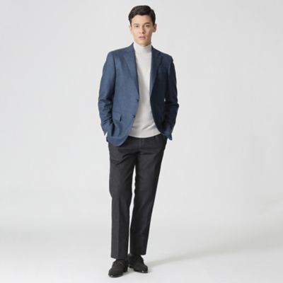 「Ａｄｊｕｓｔａｂｌｅ　Ｆｉｔ」ストレッチリアクティブデニムワンプリーツパンツ／テーパードジーンズ（Ｊ１Ｒ５５２１５＿＿）