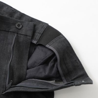 「Ａｄｊｕｓｔａｂｌｅ　Ｆｉｔ」ストレッチリアクティブデニムワンプリーツパンツ／テーパードジーンズ（Ｊ１Ｒ５５２１５＿＿）
