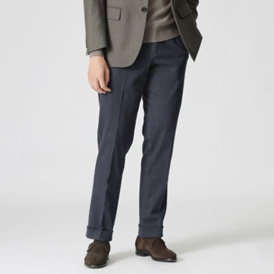 「Ａｄｊｕｓｔａｂｌｅ　Ｆｉｔ」ストレッチリアクティブデニムワンプリーツパンツ／テーパードジーンズ（Ｊ１Ｒ５５２１５＿＿）