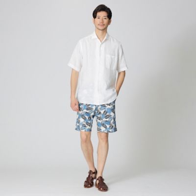 ホワイト MOTIONプリント ショートパンツ XTFSH02H2 配色 コットンテリー ショートパンツ (単品)