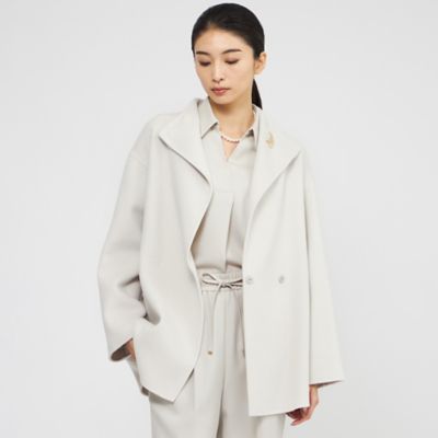 組曲　定価3.6万　ウールメルトンリバーコート　アイボリー 組曲 定価3.6万 ウールメルトンリバーコート アイボリー