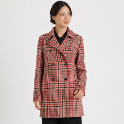 ＜Paul Stuart (Women)＞【Ｐｒｅｃｉｏｕｓ掲載】グランドレールチェック　コート（Ｋ１Ｂ２７２４５＿＿）