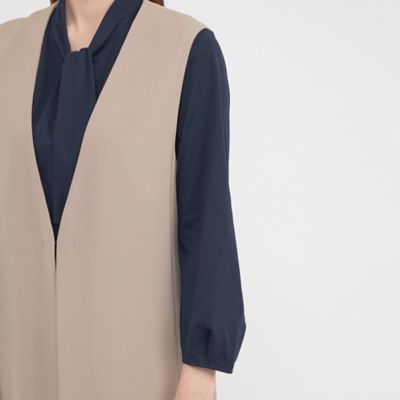 【⭐︎CHANEL⭐︎】ビーバーテールジャケット＆ロングジョンセット CHANEL ノーカラージャケット 34 ブラック シルク ナイロン