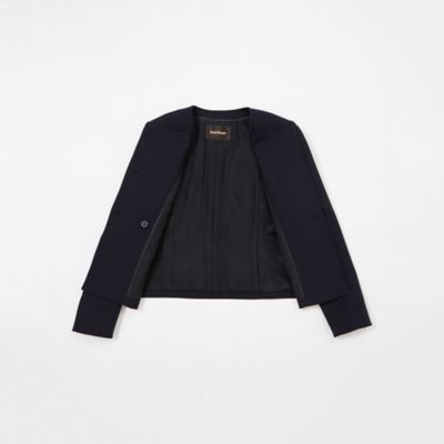 Summer⭐︎ダブルクロスVカラージャケット　36 360°キレイ 2Wayストレッチ ダブルジャケット 紺 セットアップ