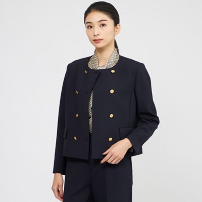 eclat掲載】【防しわ性】ダブルクロスストレッチ ジャケット