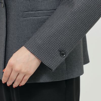 【ウォッシャブル】ブザーチェックプリント　ジャケット（Ｋ１Ｅ３５４１４＿＿）