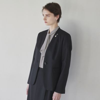 【Ｎｉｋｋｅｉ　ｍａｇａｚｉｎｅ掲載】【ウォッシャブル】ウーステッドツイル　ジャケット（Ｋ１Ｅ３６５１５＿＿）