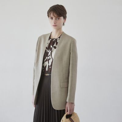 ＜Paul Stuart (Women)＞【ウォッシャブル】麻調ドンゴロス　ジャケット（Ｋ１Ｅ４２５３７＿＿）