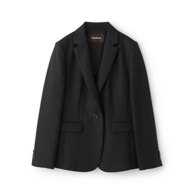 新品同様 ルルウィルビー パール テーラード ジャケット 24AW ブラック 1 WEB・一部店舗限定】ライトダブルウールIII ジャケット