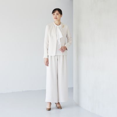 ウェイビーダブルクロス ノーカラージャケット【ウォッシャブル