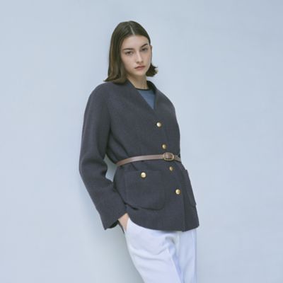 未使用に近い　ポールスチュアート　ウールツイード　日本製ジャケット　AB7 Precious掲載】ソフトウールツイード ジャケット