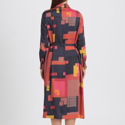 koharu Paul Stuart レトロブロックプリントワンピース Paul Stuart