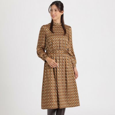 ＜Paul Stuart (Women)＞ティピーコンビプリント　ワンピース【ウォッシャブル】（Ｋ１Ｊ０７２３６＿＿）
