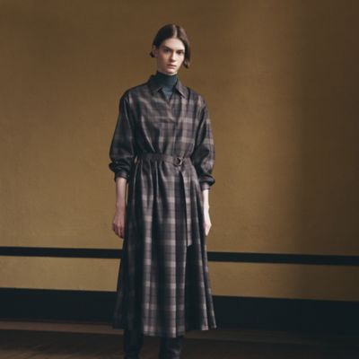 Paul Stuart (Women)/ポール・スチュアート ブロックチェック ワンピース(K1J07633__) チャ50L ワンピース・ドレス【三越伊勢丹/公式】