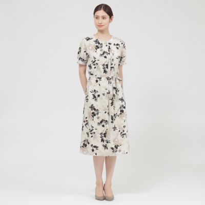 【ＷＥＢ・一部店舗限定】フローラル／ドットプリント　ワンピース（Ｋ１Ｊ１３５８６＿＿）