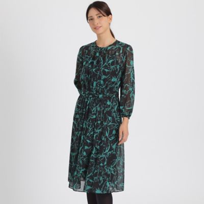 ＜Paul Stuart (Women)＞モノフルールプリント　ワンピース【ウォッシャブル】（Ｋ１Ｊ１４２１３＿＿）