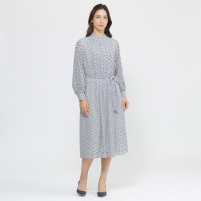 【Ｎｉｋｋｅｉ　ｍａｇａｚｉｎｅ掲載】【ウォッシャブル】ダイアゴナルプリント　ワンピース（Ｋ１Ｊ１６４３２＿＿）