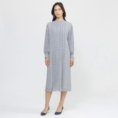 【Ｎｉｋｋｅｉ　ｍａｇａｚｉｎｅ掲載】【ウォッシャブル】ダイアゴナルプリント　ワンピース（Ｋ１Ｊ１６４３２＿＿）