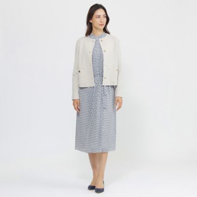 【Ｎｉｋｋｅｉ　ｍａｇａｚｉｎｅ掲載】【ウォッシャブル】ダイアゴナルプリント　ワンピース（Ｋ１Ｊ１６４３２＿＿）
