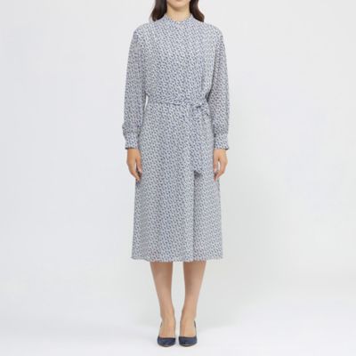 【Ｎｉｋｋｅｉ　ｍａｇａｚｉｎｅ掲載】【ウォッシャブル】ダイアゴナルプリント　ワンピース（Ｋ１Ｊ１６４３２＿＿）
