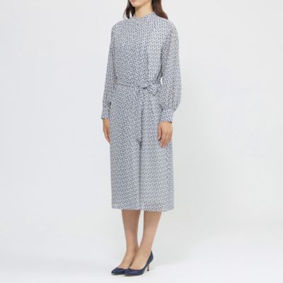 【Ｎｉｋｋｅｉ　ｍａｇａｚｉｎｅ掲載】【ウォッシャブル】ダイアゴナルプリント　ワンピース（Ｋ１Ｊ１６４３２＿＿）