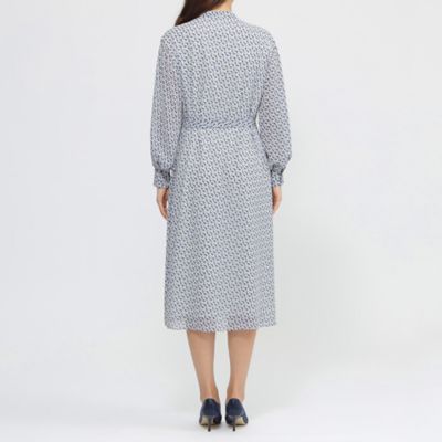 【Ｎｉｋｋｅｉ　ｍａｇａｚｉｎｅ掲載】【ウォッシャブル】ダイアゴナルプリント　ワンピース（Ｋ１Ｊ１６４３２＿＿）