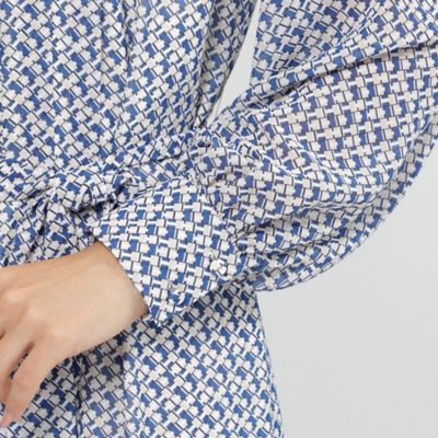 【Ｎｉｋｋｅｉ　ｍａｇａｚｉｎｅ掲載】【ウォッシャブル】ダイアゴナルプリント　ワンピース（Ｋ１Ｊ１６４３２＿＿）