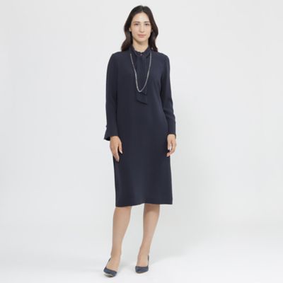 【Ｎｉｋｋｅｉ　ｍａｇａｚｉｎｅ掲載】【ウォッシャブル】トリアセ　ワンピース（Ｋ１Ｊ１７４３３＿＿）