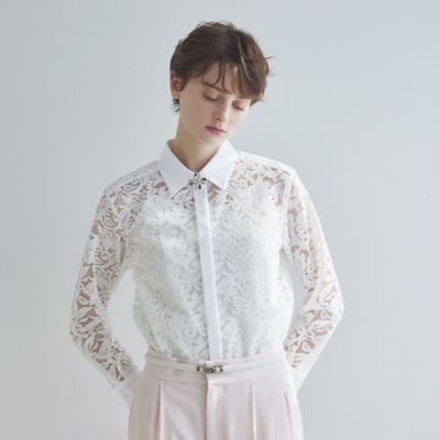 【Ｐｒｅｃｉｏｕｓ掲載】【ウォッシャブル】ボタニカルレース　ブラウス（Ｋ１Ｌ０３５０９＿＿）