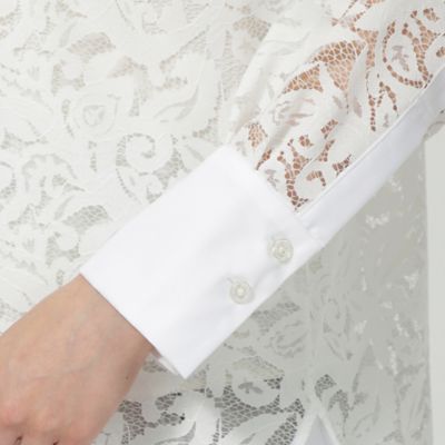 【Ｐｒｅｃｉｏｕｓ掲載】【ウォッシャブル】ボタニカルレース　ブラウス（Ｋ１Ｌ０３５０９＿＿）