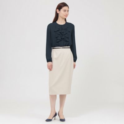 【Ｎｉｋｋｅｉ　ｍａｇａｚｉｎｅ掲載】【ウォッシャブル】ソフトジョーゼット　ブラウス（Ｋ１Ｌ０５５１４＿＿）