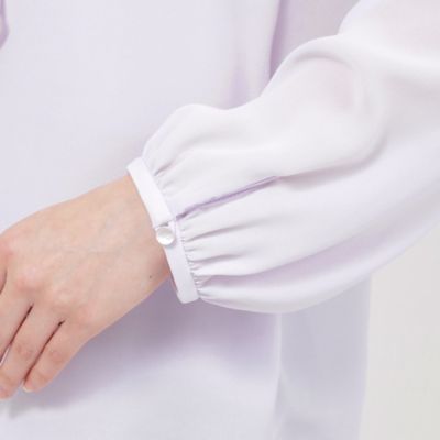 【Ｎｉｋｋｅｉ　ｍａｇａｚｉｎｅ掲載】【ウォッシャブル】ソフトジョーゼット　ブラウス（Ｋ１Ｌ０５５１４＿＿）