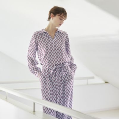 【Ｐｒｅｃｉｏｕｓ掲載】【ウォッシャブル】ロープモノグラム　ブラウス（Ｋ１Ｌ０８５２８＿＿）