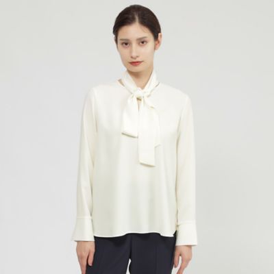 ＜Paul Stuart (Women)＞【ウォッシャブル】ヴィーナスバックサテン　ブラウス（Ｋ１Ｌ１３６２６＿＿）