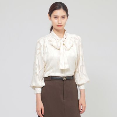 ＜Paul Stuart (Women)＞【ウォッシャブル】シフォンカットジャカード　ブラウス（Ｋ１Ｌ１４６３２＿＿）