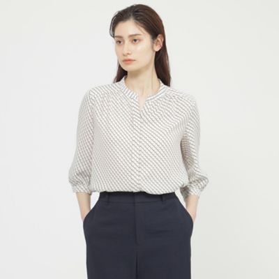 Paul Stuart (Women)/ポール・スチュアート 【ＷＥＢ・一部店舗限定／ウォッシャブル】トライアングルプリント　ブラウス（Ｋ１Ｌ１６５８１＿＿）