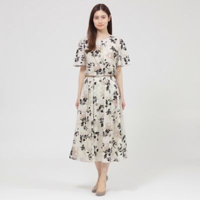 【ＷＥＢ・一部店舗限定】フローラル／ドットプリント　ブラウス（Ｋ１Ｌ１８５８６＿＿）