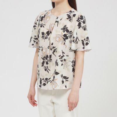 【ＷＥＢ・一部店舗限定】フローラル／ドットプリント　ブラウス（Ｋ１Ｌ１８５８６＿＿）