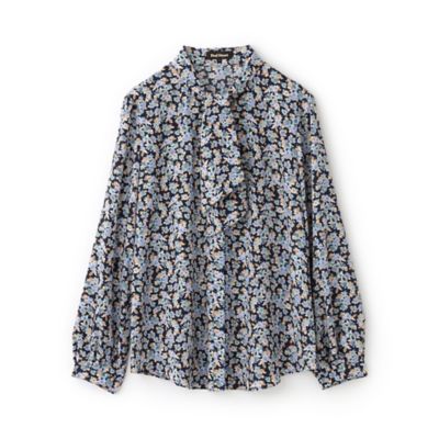 Paul Stuart (Women)/ポール・スチュアート【WEB・一部店舗限定/ウォッシャブル】スモールフラワー ブラウス(K1L22681__) アオ26L トップス【三越伊勢丹/公式】