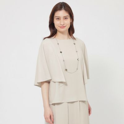 ＜Paul Stuart (Women)＞【ウォッシャブル】バックサテンジョーゼット　ブラウス（Ｋ１Ｌ２３３２４＿＿）