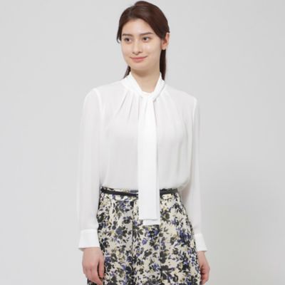 ＜Paul Stuart (Women)＞【ＷＥＢ限定】ソフトジョーゼット　ブラウス【ウォッシャブル】（Ｋ１Ｌ２８３９１＿＿）
