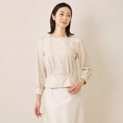 ＜Paul Stuart (Women)＞シャドーモスクジャカード　ブラウス（Ｋ１Ｌ３２１０９＿＿）