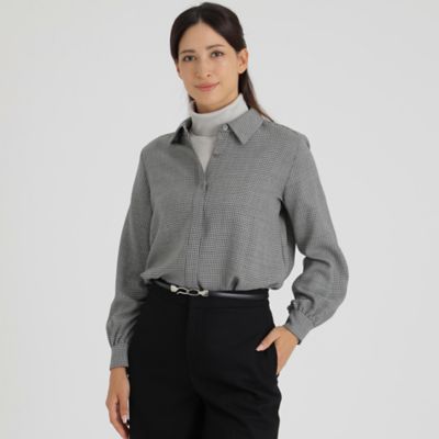 ＜Paul Stuart (Women)＞ブリティッシュチェック　ブラウス（Ｋ１Ｌ３２２４８＿＿）