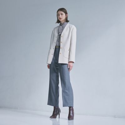 再入荷】【ウォッシャブル】ソフトサテンストライプ ブラウス