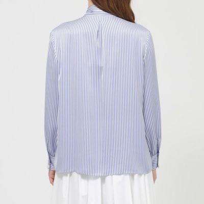 【再入荷】【ウォッシャブル】ソフトサテンストライプ　ブラウス（Ｋ１Ｌ３７４１７＿＿）