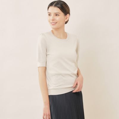 ＜Paul Stuart (Women)＞【Ｐｒｅｃｉｏｕｓ　掲載】シルクコットン　半袖プルオーバー【ウォッシャブル】（Ｋ１Ｎ０５１０１＿＿）