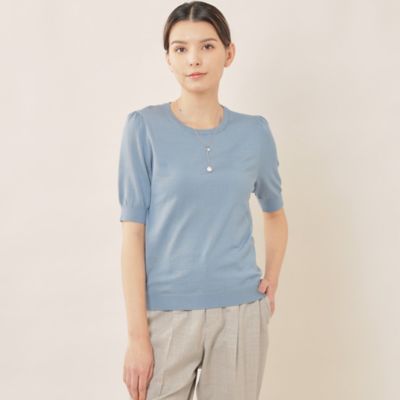 【Ｐｒｅｃｉｏｕｓ　掲載】シルクコットン　半袖プルオーバー【ウォッシャブル】（Ｋ１Ｎ０５１０１＿＿）